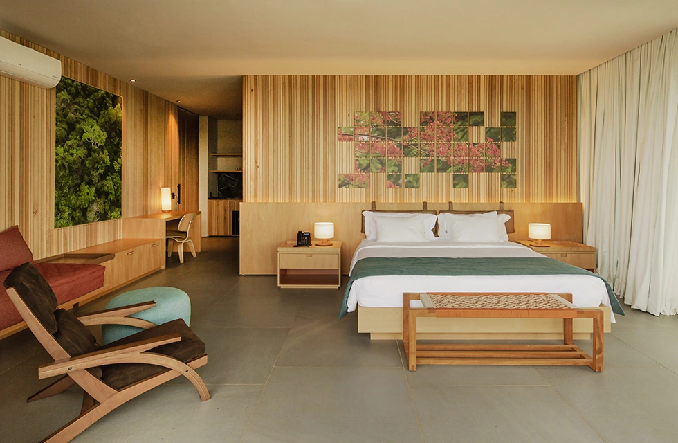 cama da suíte presidencial do clara dourado