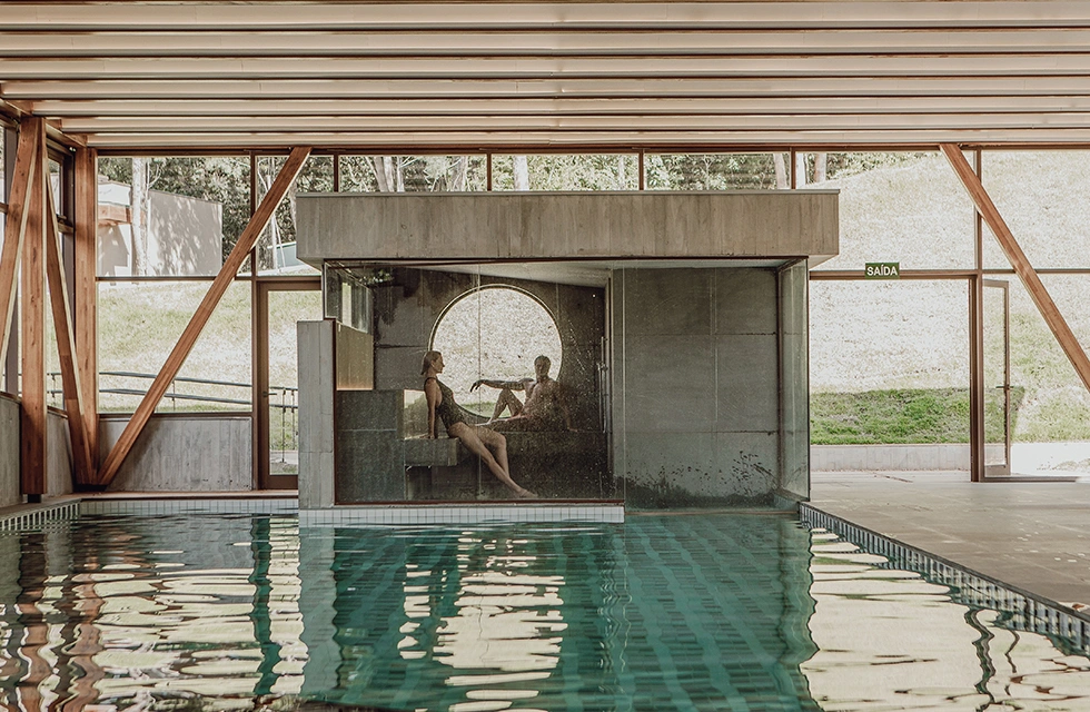 sauna da piscina coberta do clara arte